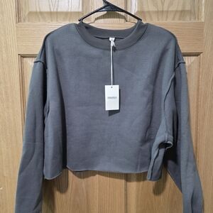 Gray Women's Cropped Top